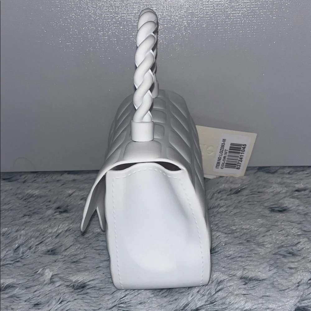 Le Miel White Mini Bag with Crossbody Chain